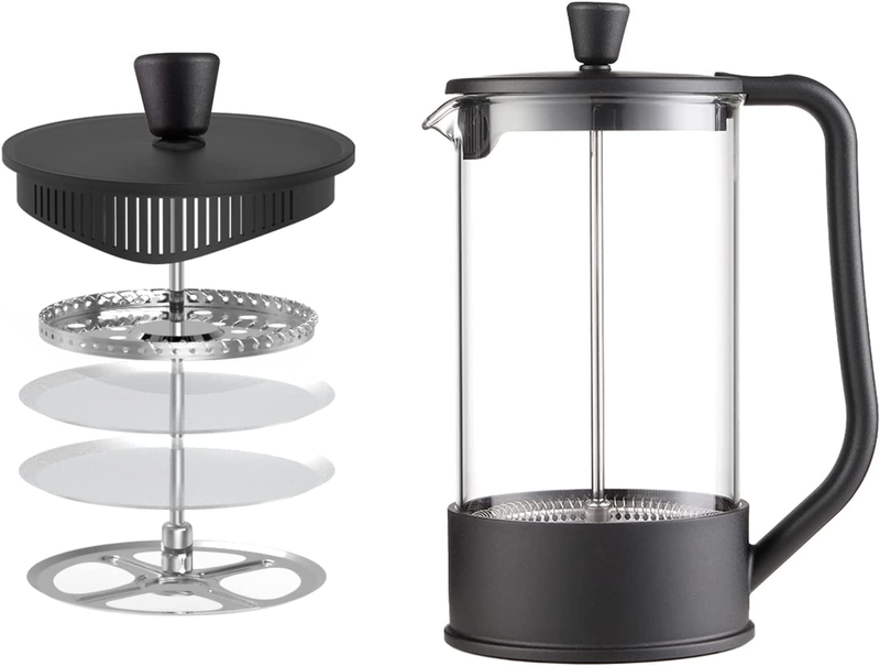 Coffee Maker With 4 Filters Heat Resistant Durable Borosilic