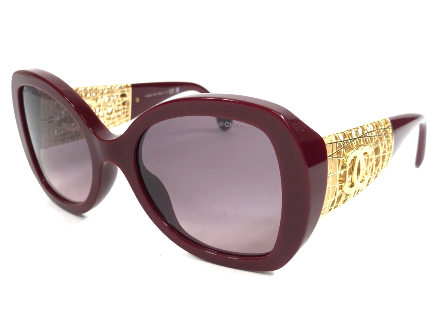 Chanel Sunglasses 5531-A c.1792/S1 Bordeaux Gold Asian Fit Frames