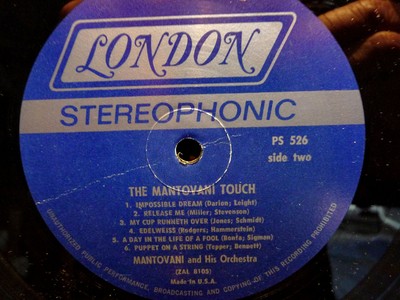 Mantovani & His Orchestra -Edelweiss, Impossible Dream Classical Music 33 Record