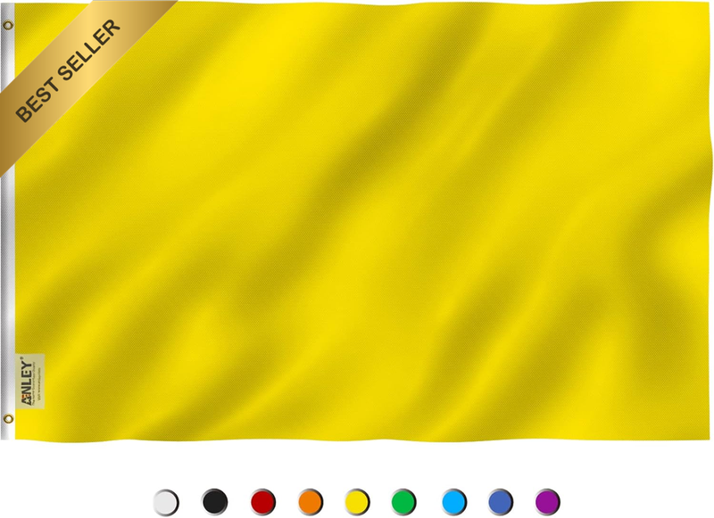 Fly Breeze 3X5 Foot Solid Yellow Flag - Vivid Color and UV Fade Resistant - Canv