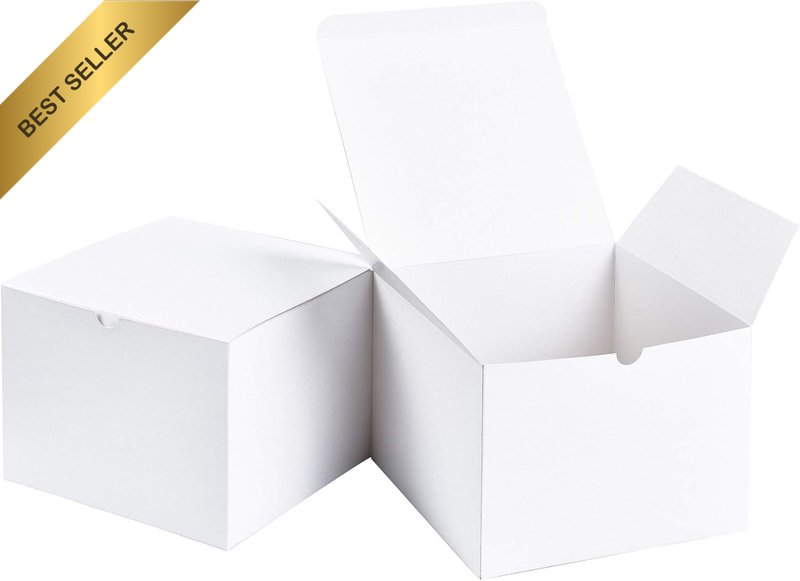 10 Pcs White Gift Boxes with Lids 8X8X6Inch | Large Gift Boxes, Perfect for Part
