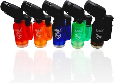 Eagle Torch Mini-Angle Torch Lighter Windproof Refillable Lighter 5-Count 