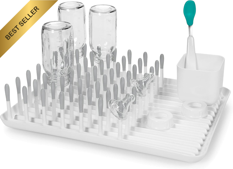 Tot Bottle Drying Rack, Grey