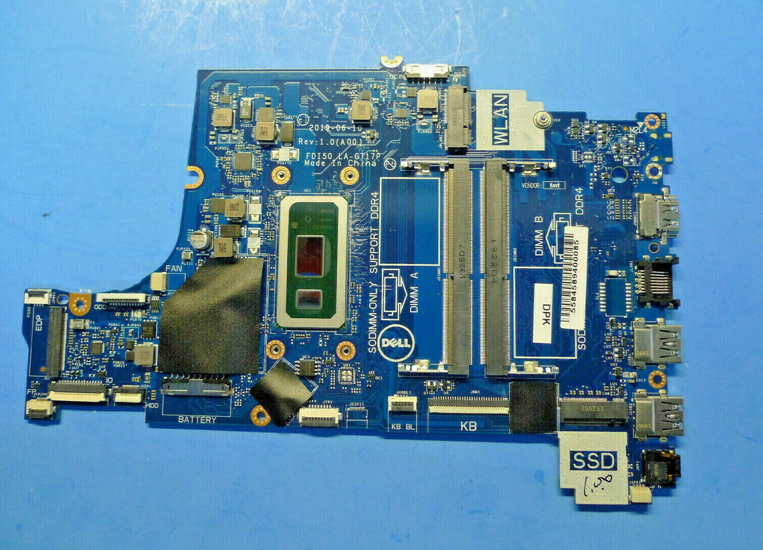 NEW Dell Vostro 3590 Motherboard Intel i5-10210U 1.6 GHz NEW Dell Vostro 3590 Motherboard Intel i5-10210U 1.6 GHz