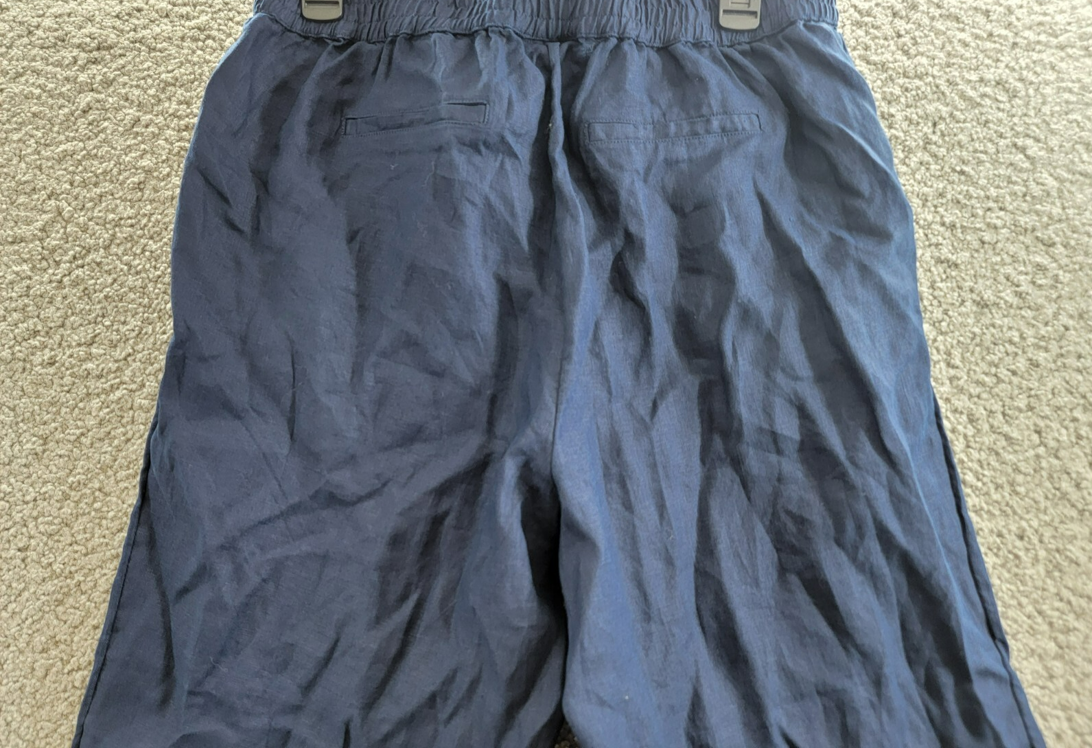 Charter Club Linen Solid Cropped Pull-On Pants Women's M Intrepid Blue Solid - Picture 12 of 17