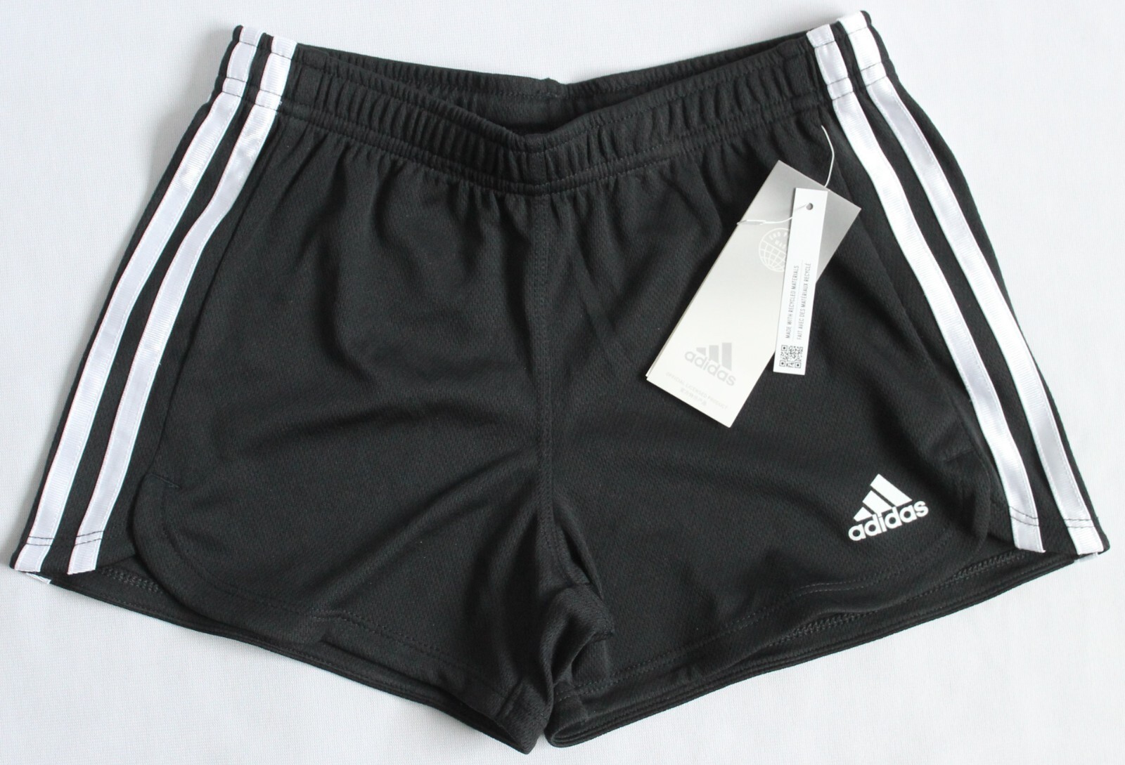 【adidas】Strength 4 inch shorts （送料込み） adidas womens 4 Inch 3-stripes Shorts, Black/White, XX-Small