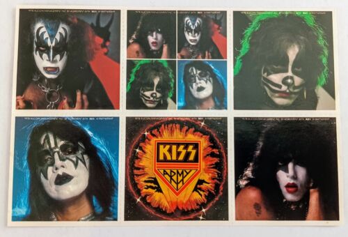 KISS ARMY KIT 1978 SOLO ALBUMS 100% ORIGINAL AUCOIN~ATTACHED 6 MINI PHOTO SHEET