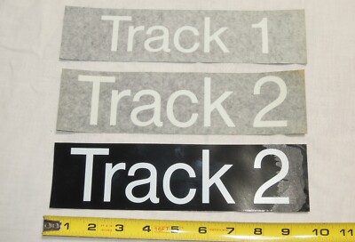 Railroad Station Platform Track signs Tracks  1 & 2