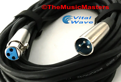 30ft XLR Microphone Audio Cable M-F Mic Extension Amp Powered Speaker Wire VWLTW