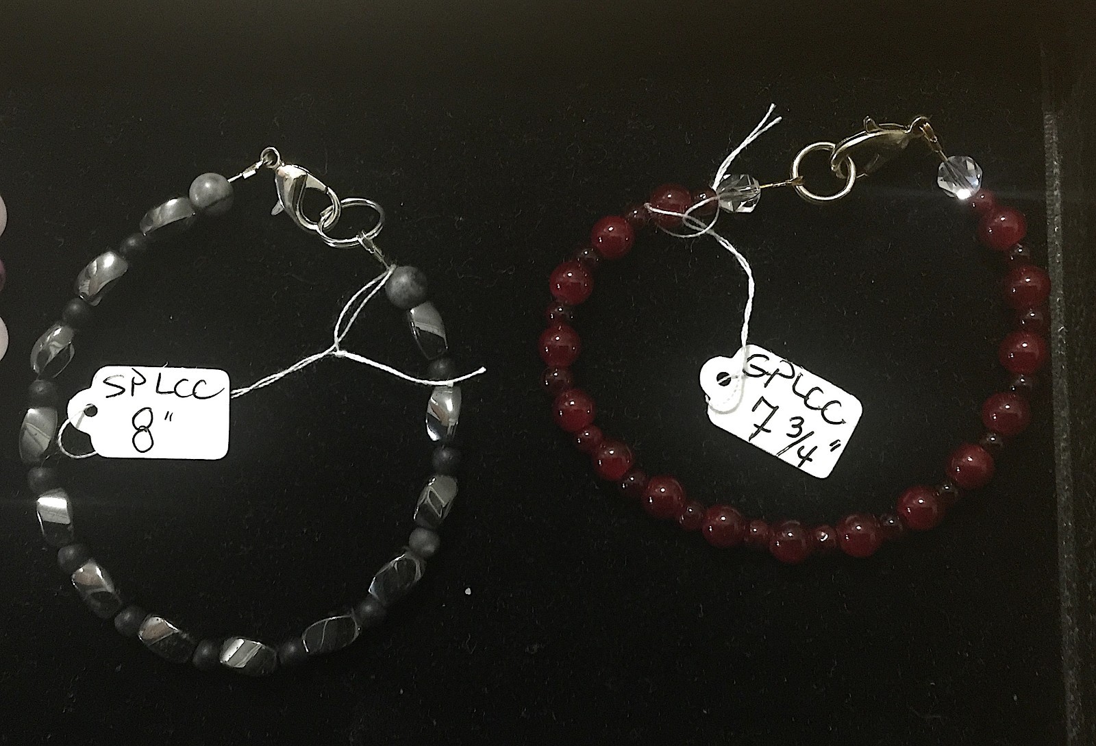 One LOT of 10 Mixed Bead Bracelets Sizes 7