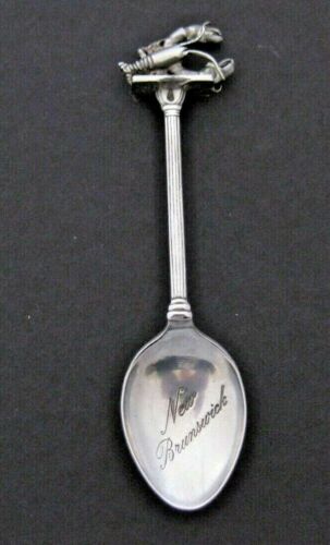 WAPW Silver Plate Souvenir Demitasse Spoon NEW BRUNSWICK CANADA Made in England