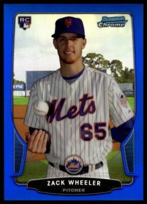 2013 Bowman Chrome Blue Refractor RC /250 Zack Wheeler #49