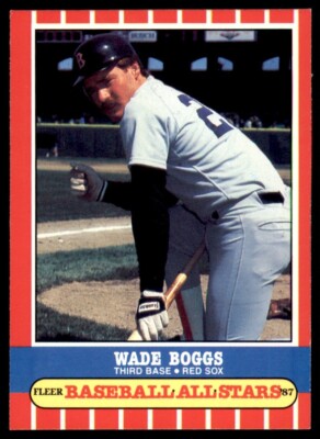 1987 Fleer Baseball All-Stars # 3 Wade Boggs Red Sox