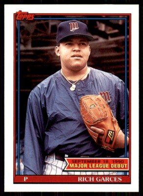 1990 Topps Major League Debut Rich Garces Minnesota Twins