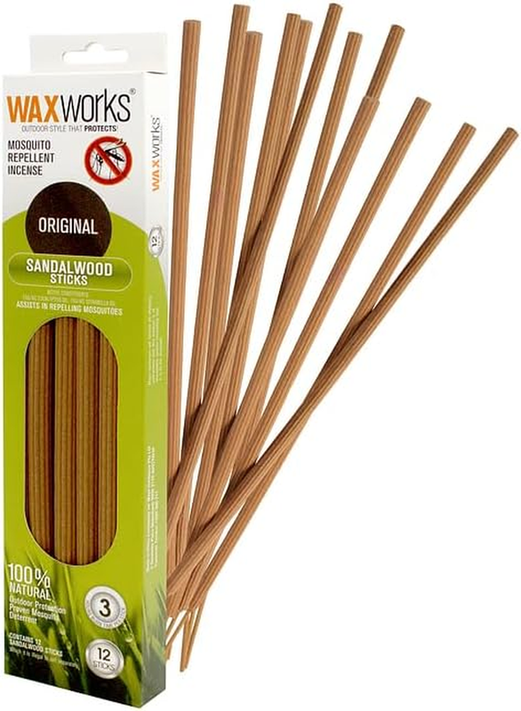 Citronella Incense Sticks Eucalyptus - up to 3Hr Burn Each, 12 Pcs