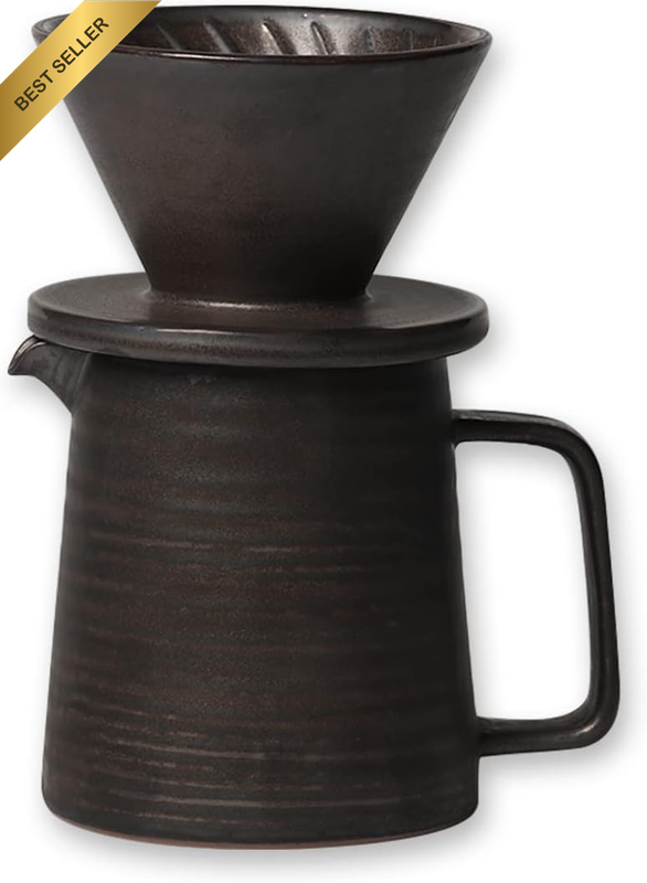 Stoneware Handmade Pour over Coffee Maker Set, Ceramic Coffee Hand Drip Dripper