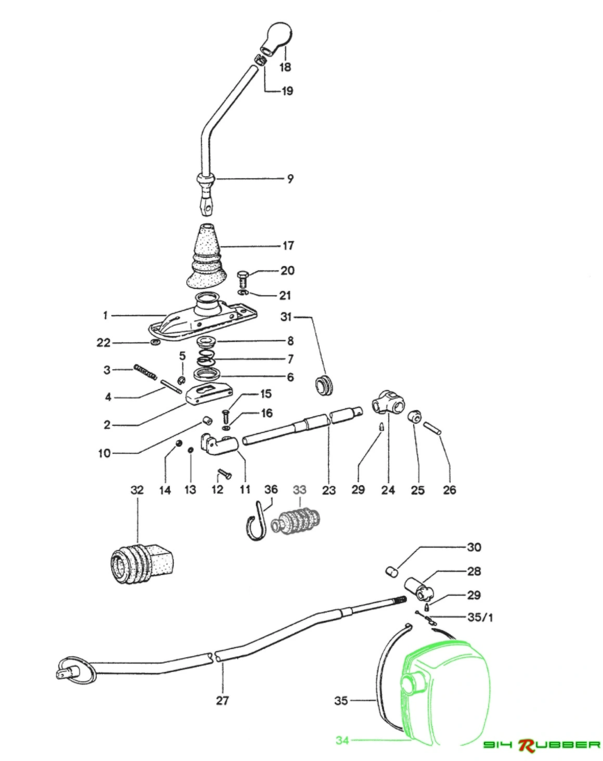 Porsche 914 Side Shifter Transmission Housing Cover