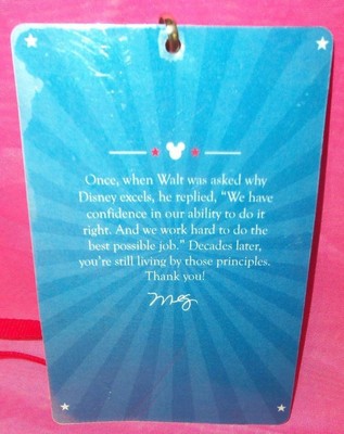 President Barack OBAMA  2012 Walt Disney World Cast Employee Pass RARE