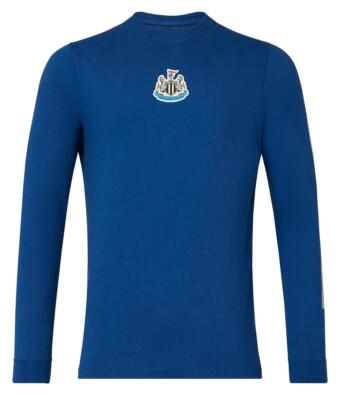 NEWCASTLE UNITED NUFC Contemporary Blue Cotton Long Sleeve T Shirt By Castore