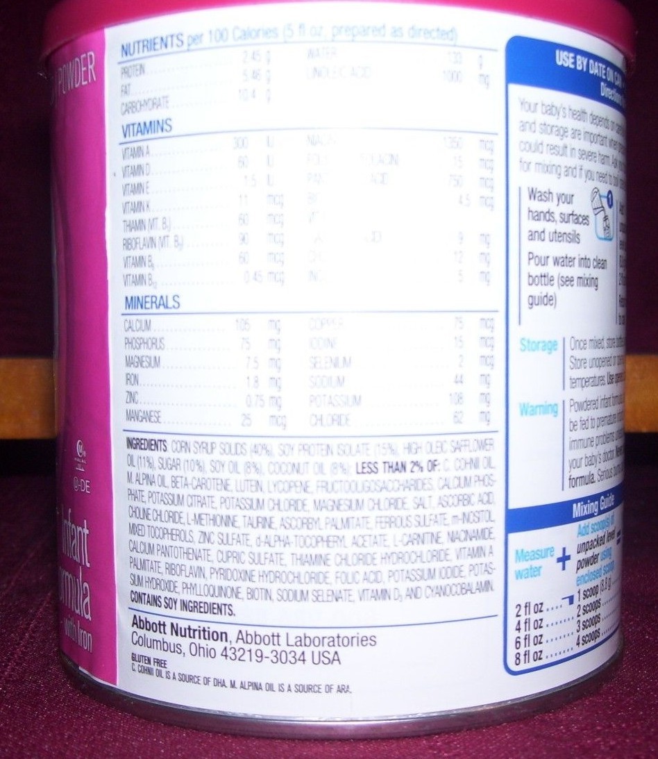 2 12.4 cans 24.8 oz total Similac Soy ISOMIL Baby Infant Formula Iron 1/1/2020