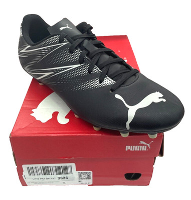 Puma Attacanto Lace Up Firm Artificial Ground Soccer Cleats Black US Size 11.5