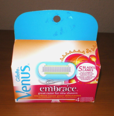 Original Gillette VENUS EMBRACE Razor Blade Refills 4 Cartridges NEW SHAVERS