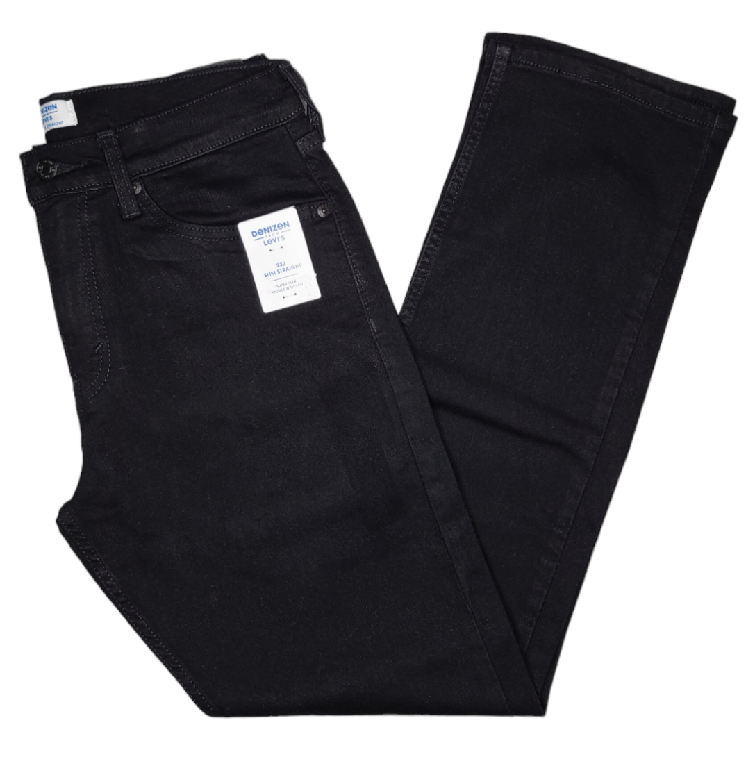 Denizen From Levi's #11500 NEW Men's Black Flex Stretch 232 Slim Straight Jeans