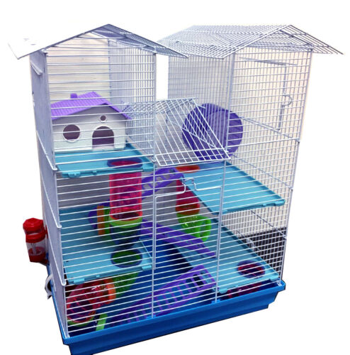 Large 5-Floors Twin Tower Dwarf Hamster Habitat Rodent Gerbil Mouse Mice Cage 