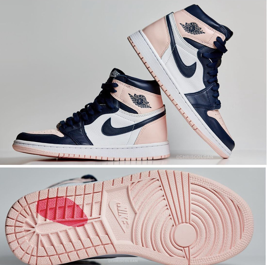 

Женские кроссовки Nike WMNS Air Jordan 1 High OG SE Atmosphere DD9335-641 US5-12, Multicolor, Air Jordan 1