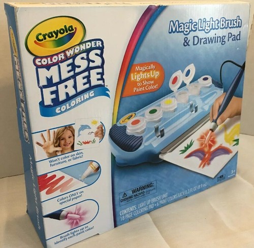 NEW- Crayola Color Wonder Magic Light Brush & Drawing Pad, Mess Free Coloring