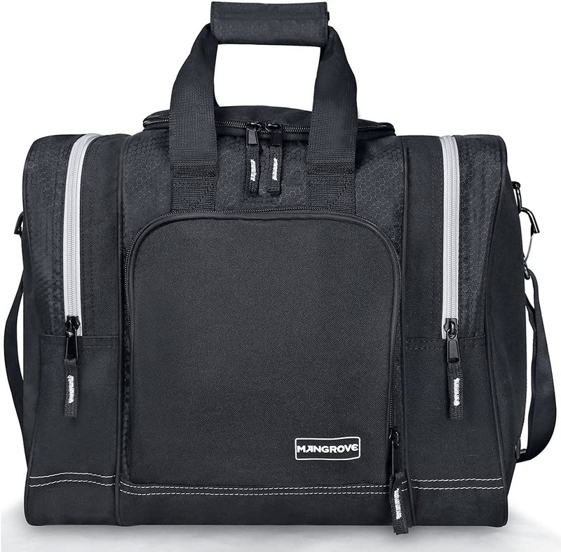 Bowling Ball Bag For Single With Padded Holder Shoes Up To Mens Black NEW