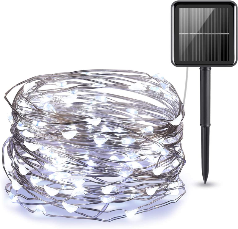 Solar String Lights Outdoor 8 Modes Mini 39Feet 120 LED Copper Wire Waterproof