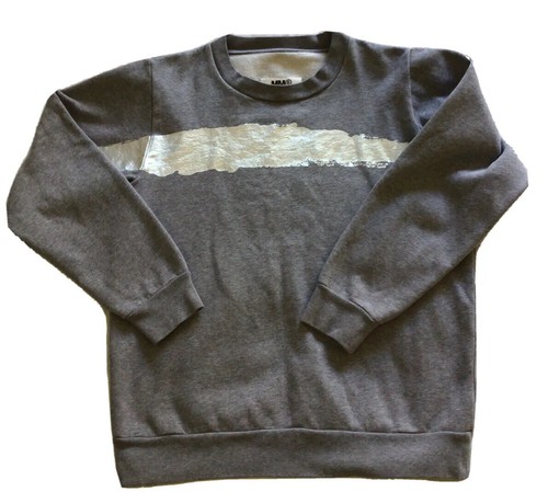 MM6 Maison Margiela / エムエムシックスメゾンマルジェラ | 2019AW | reverse logo over size knit sweater クルーネックニット | S | グレー | レディース MM6 Maison Margiela / エムエムシックスメゾンマルジェラ