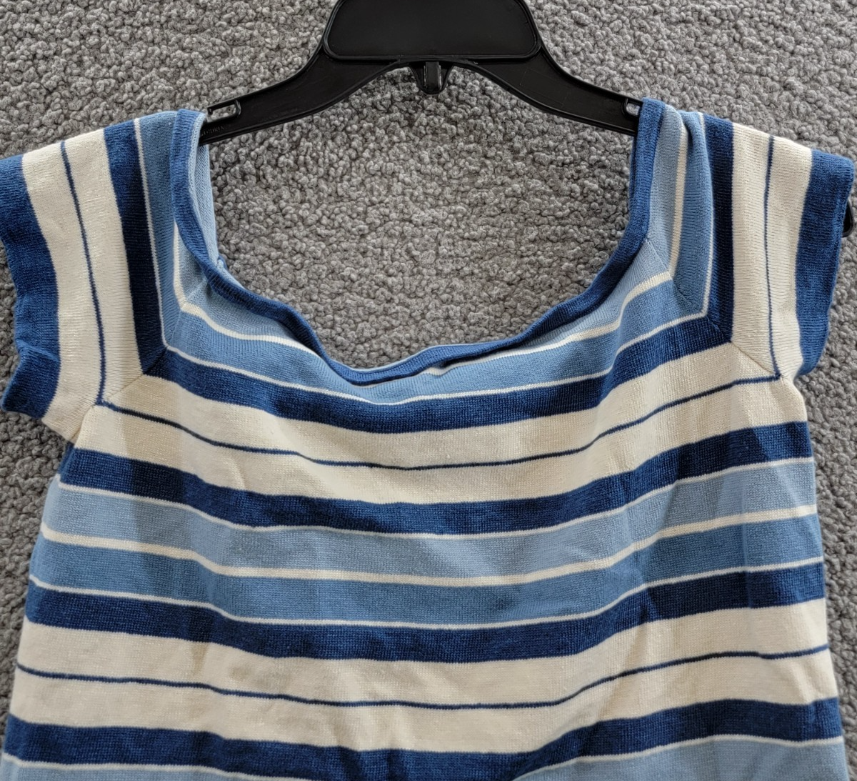 Lauren Ralph Lauren Striped Off-the-Shoulder Sweater Top Women L Multi Pullover - Picture 3 of 17
