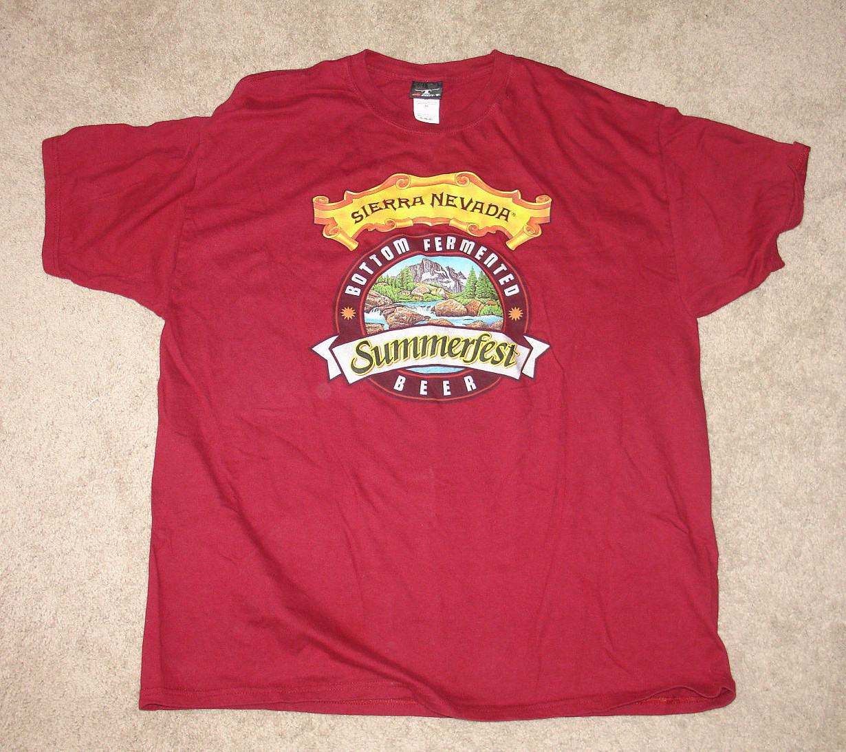 Sierra Nevada Brewery Summerfest Bottom Fermented Beer Extra Large Tee Shirt