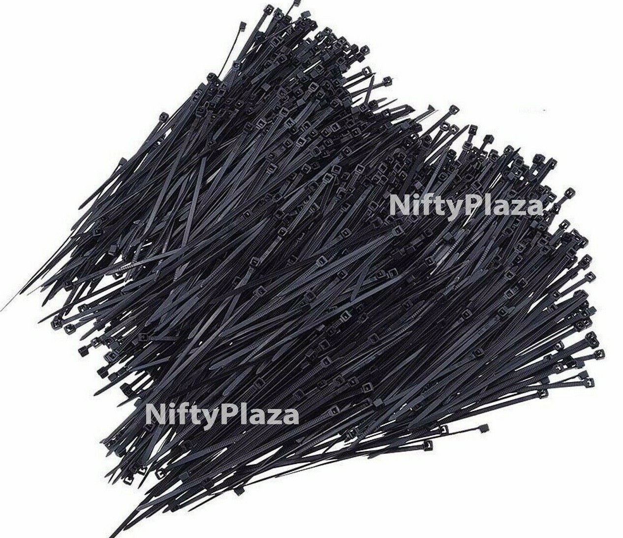 NiftyPlaza 4 Inch Cable Ties - 1000 Pack - UV Weather Resistant 18 lbs Zip Ties