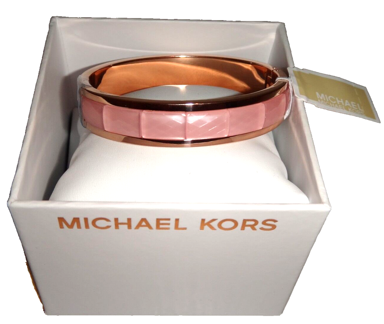 MICHAEL KORS Women's Rose Gold & Pink Acetate Bangle