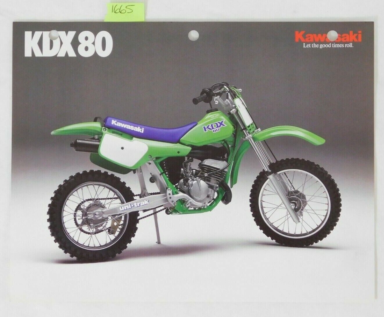 1988 Genuine Kawasaki KDX 80 KDX80 Factory Sales Advertising 1988 Genuine Kawasaki KDX 80 KDX80 Factory Sales Advertising