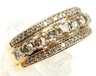 Diamond & 10ct Yellow Gold Dress Ring Fine Statement Jewellery Band Size O 12-3.JPG