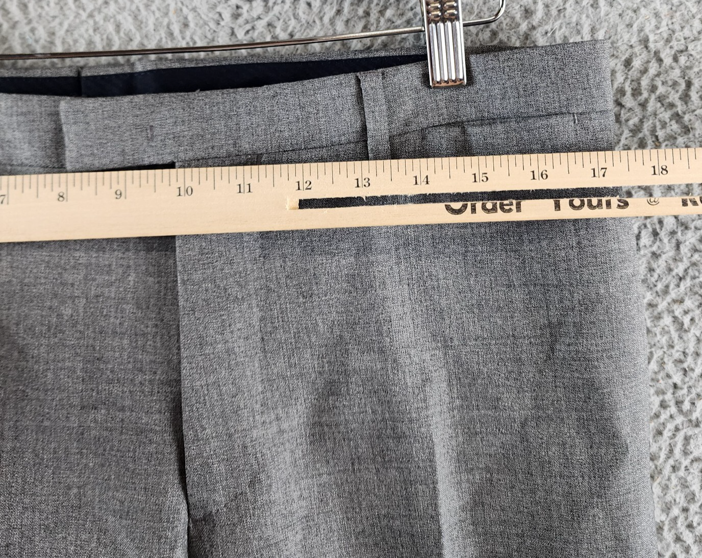 Boglioli Tapered Pants Men's Gray Side & Back Pockets Belt Loops Zipper Closure - Picture 8 of 16