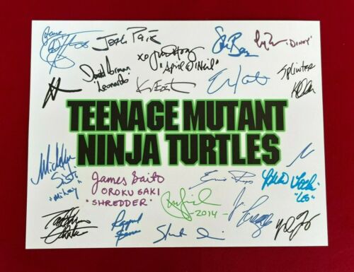 Teenage Mutant Ninja Turtles 1990 Title Card Cast-Signed - Autograph Reprints