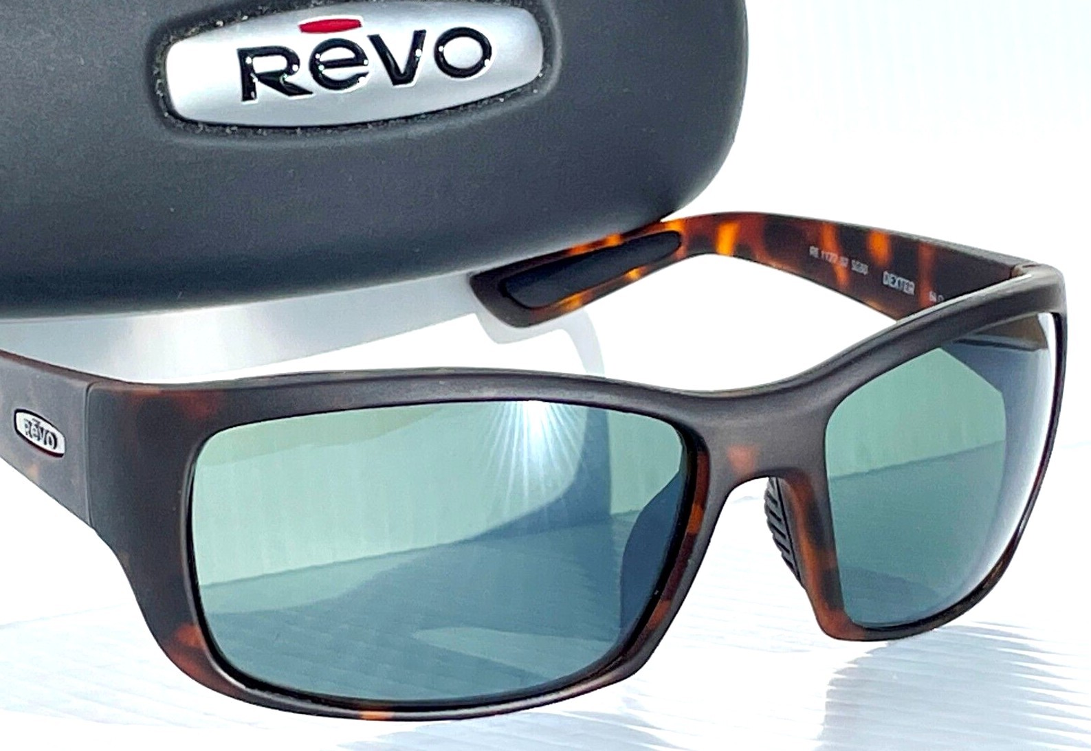 NEW Revo DEXTER Matte Tortoise POLARIZED Gray Green Glass