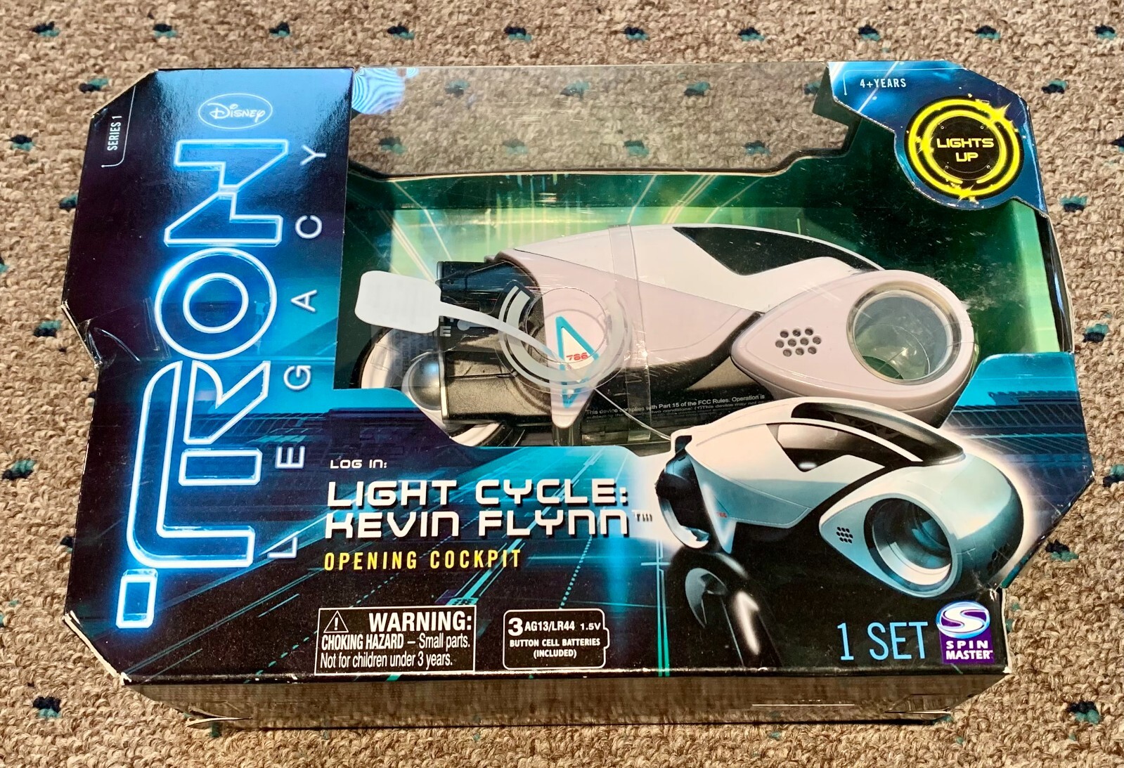 NEW Spin Master Tron Legacy Kevin Flynn Light Cycle Action