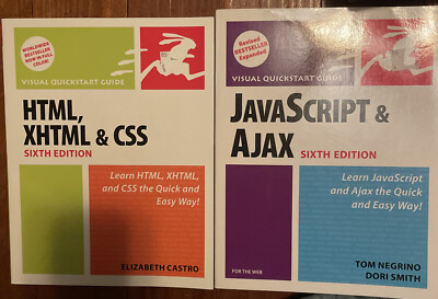 JavaScript and AJAX for the Web HTML XHTML Ccs Sixth Editions Set Of 2 Books