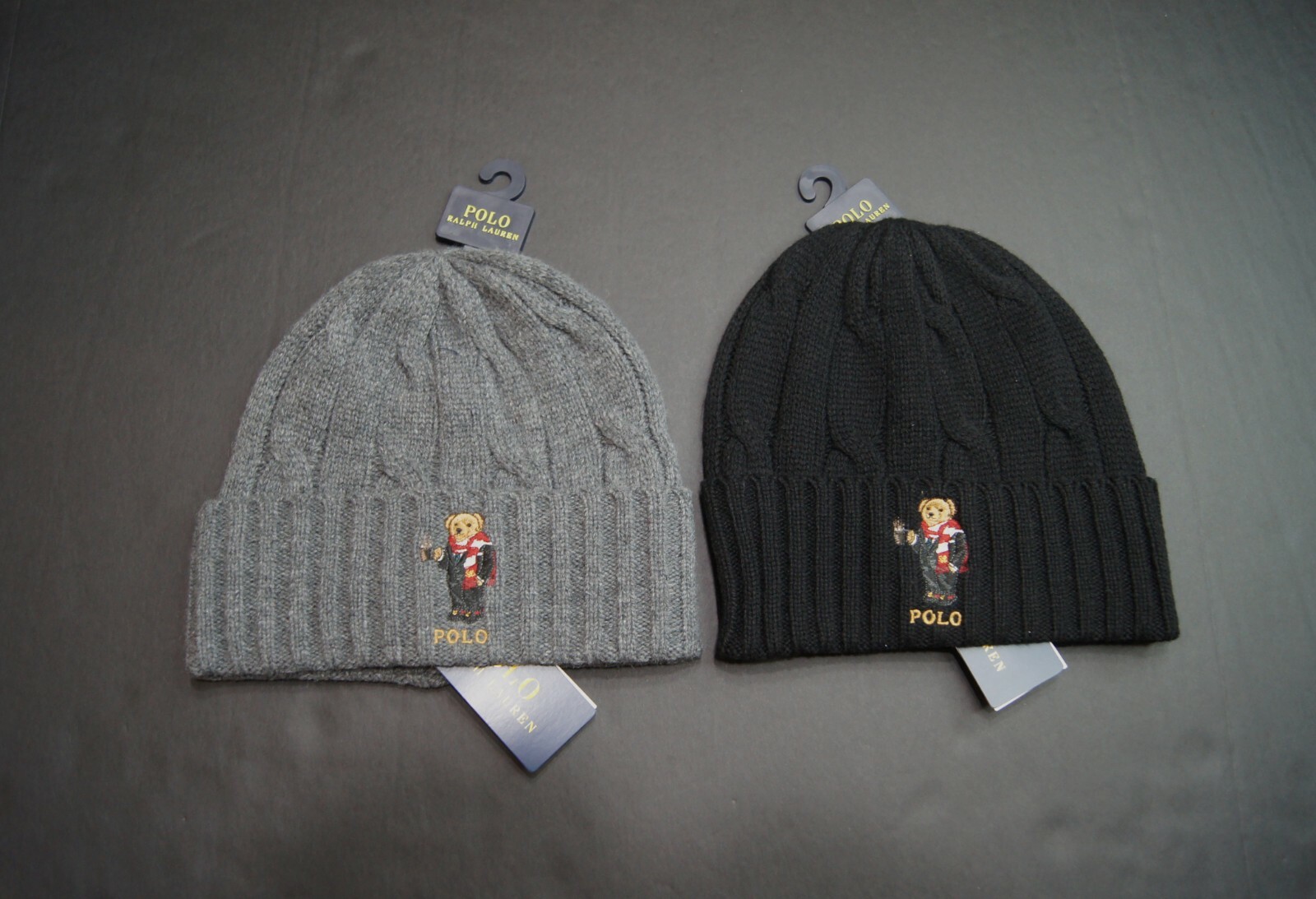 black polo beanie