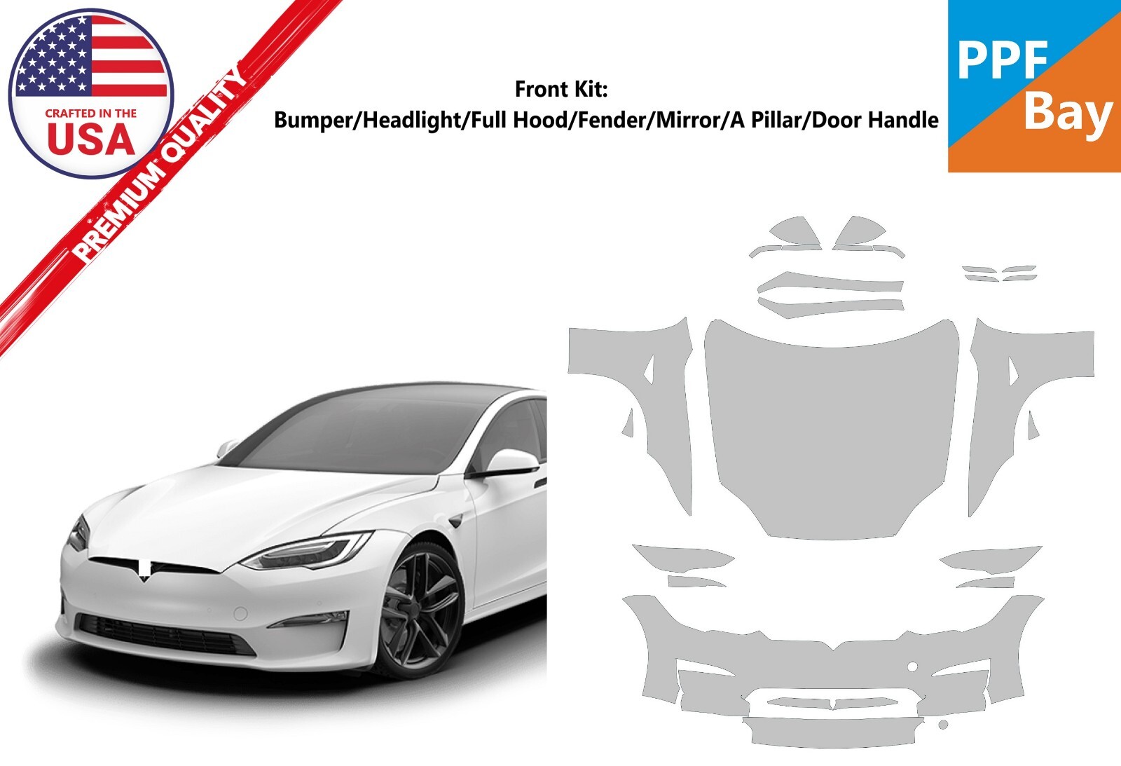 Full Hood & Fender + Mirror Kit | TESLA MODEL S 2015 Full Hood & Fender + Mirror Kit | TESLA MODEL S 2015