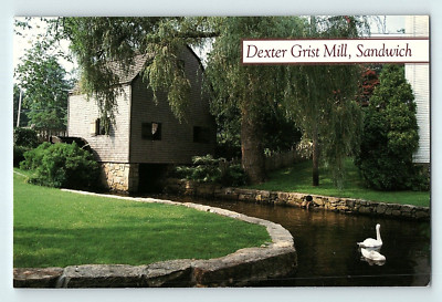 Dexter Grist Mill Sandwich Cape Cod Massachusetts River Duck 4x6 Postcard F2