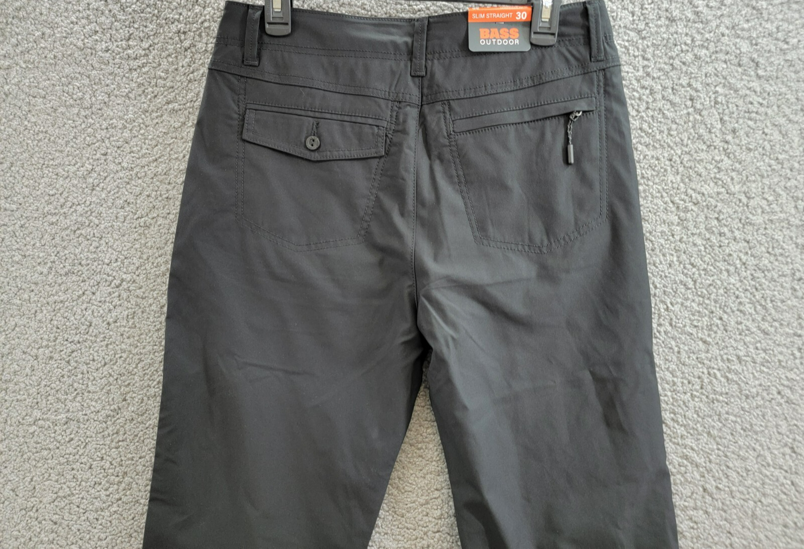 BASS OUTDOOR Straight-Fit Traveler Pants Men's 30 Caviar Zip Pockets Button Zip - Picture 13 of 19