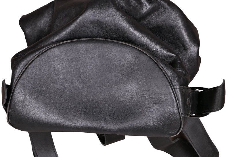 TOKIO KUMAGAI トキオクマガイ レザー リュック Y2K 黒 VTG Tokio Kumagai Black Leather Drawstring Backpack Purse