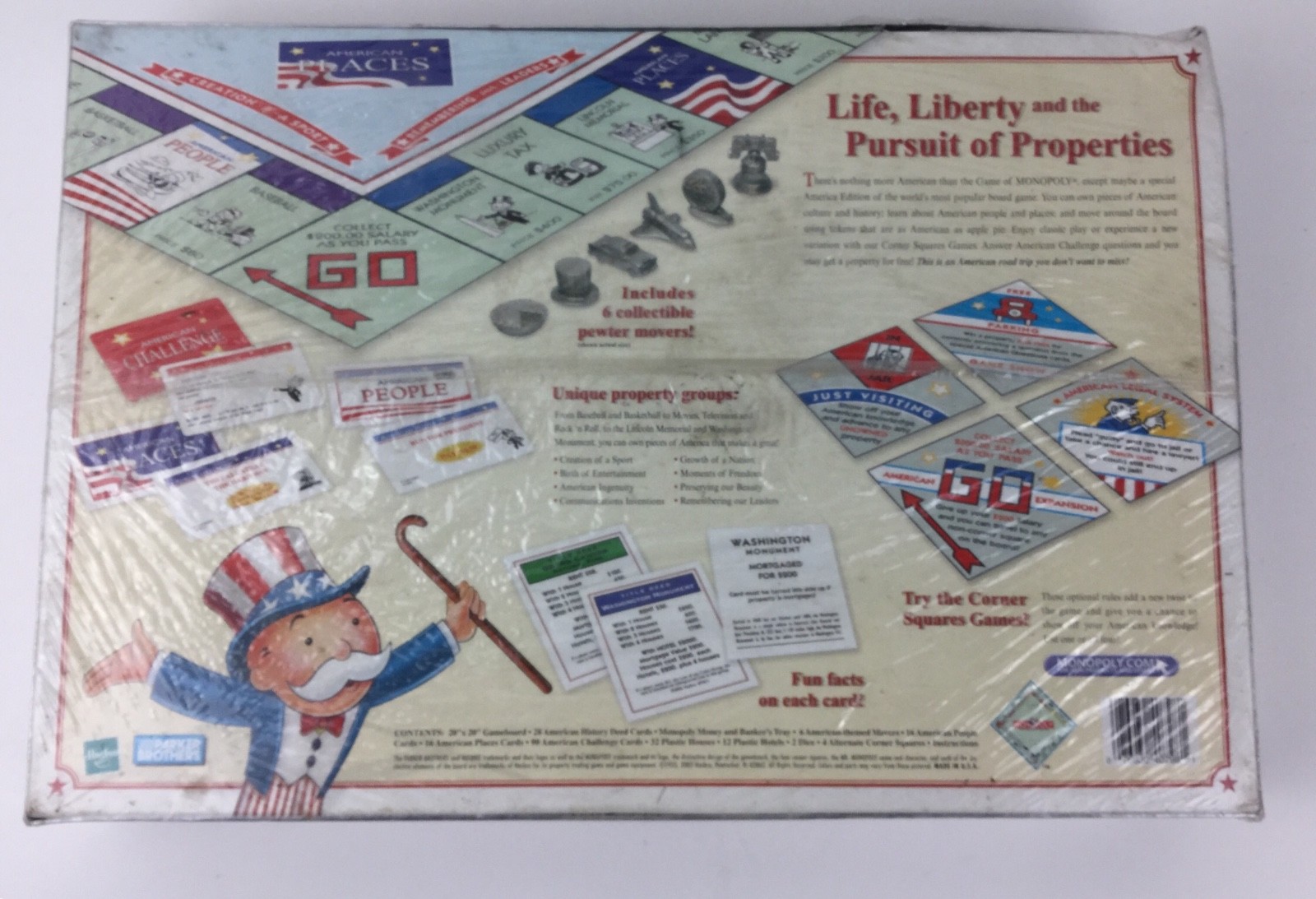 Monopoly Game Family Board Sealed The America Special Edition  2002 vintage New